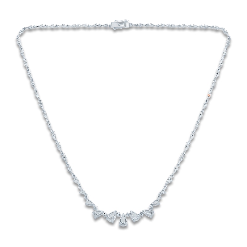 Pnina Tornai Pear-Shaped & Round-Cut Lab-Created Diamond Necklace 10 ct tw 14K White Gold