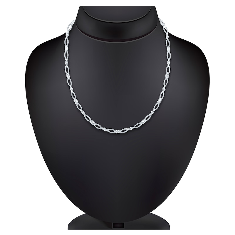 Main Image 2 of Pnina Tornai Marquise & Round-Cut Lab-Created Diamond Necklace 11 ct tw 14K White Gold 18&quot;