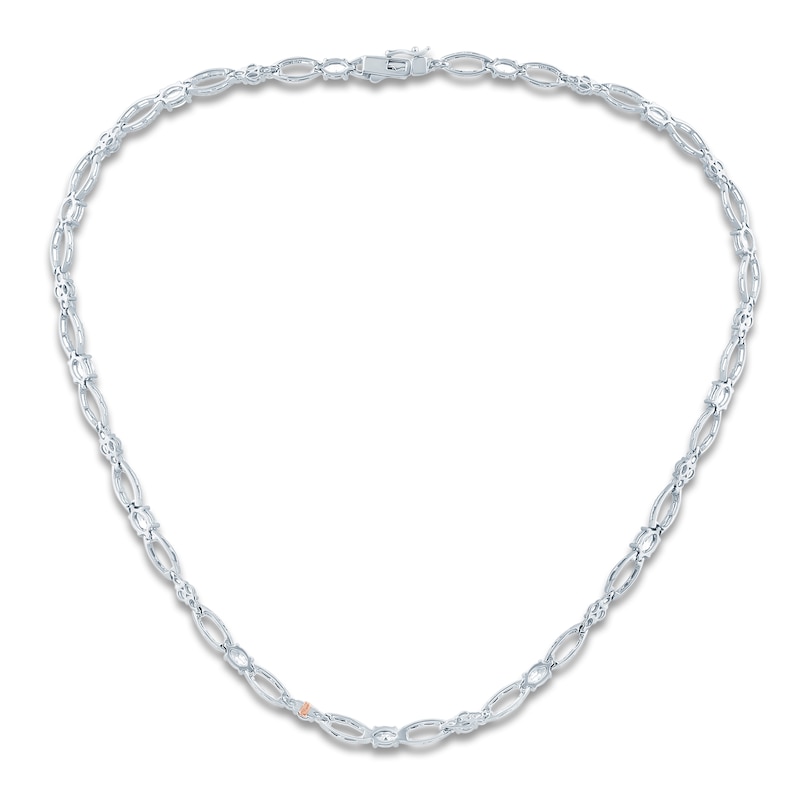 Main Image 3 of Pnina Tornai Marquise & Round-Cut Lab-Created Diamond Necklace 11 ct tw 14K White Gold 18&quot;