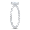 Thumbnail Image 2 of Marquise-Cut Diamond Solitaire Rope Twist Promise Ring 1/8 ct tw 10K White Gold (I1/I)