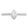 Thumbnail Image 3 of Marquise-Cut Diamond Solitaire Rope Twist Promise Ring 1/8 ct tw 10K White Gold (I1/I)