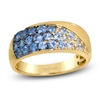 Thumbnail Image 1 of Le Vian Denim Ombré Sapphire Ring 14K Honey Gold