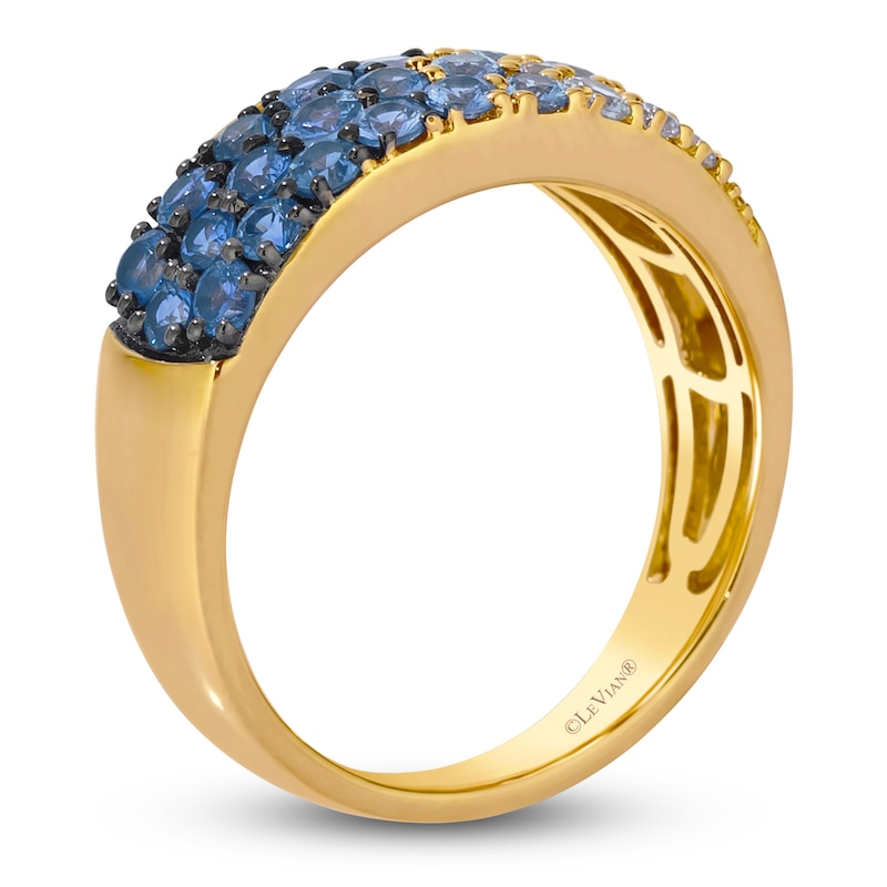 Main Image 2 of Le Vian Denim Ombré Sapphire Ring 14K Honey Gold