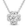 Thumbnail Image 1 of Unspoken Diamond Halo Necklace 1/2 ct tw 14K White Gold 18&quot;