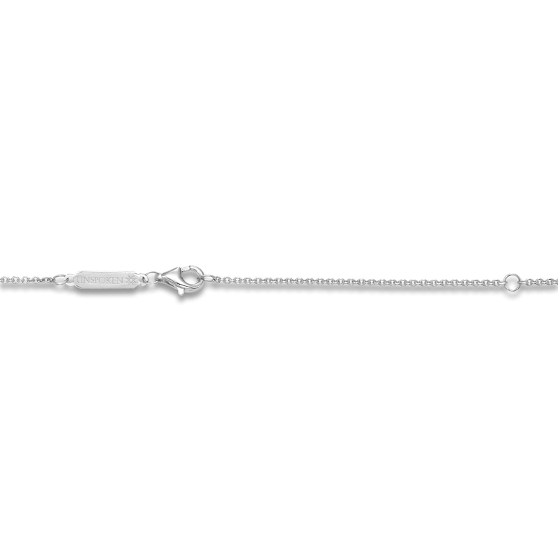 Main Image 3 of Unspoken Diamond Halo Necklace 1/2 ct tw 14K White Gold 18&quot;