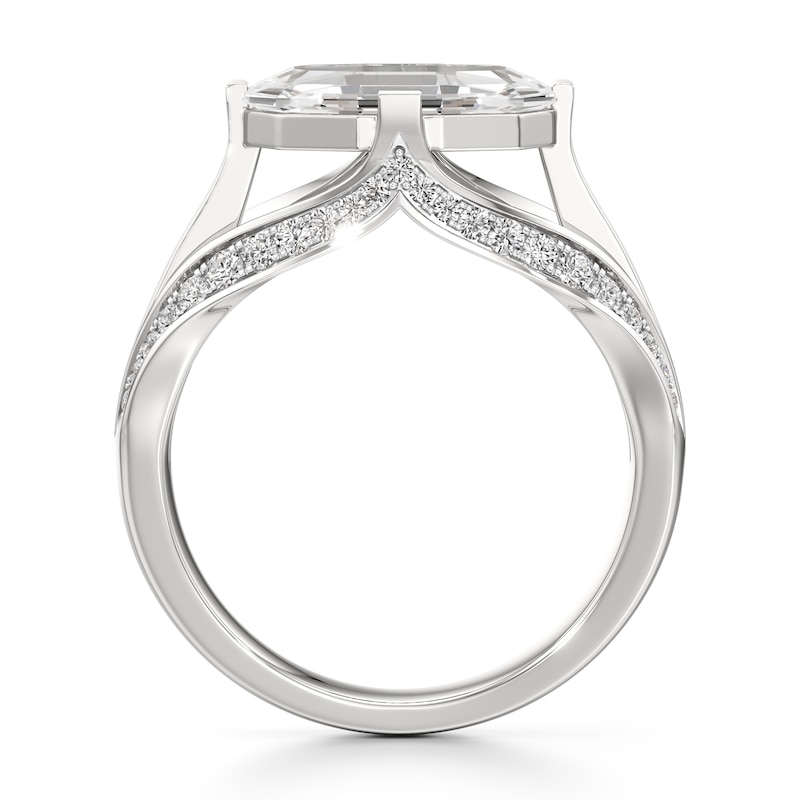 Main Image 2 of J'Lure Lab-Created Diamond Oval Portrait-Cut Engagement Ring 2-3/8 ct tw 18K White Gold