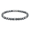 Thumbnail Image 1 of 1933 by Esquire Men's Natural Hematite Bead Bracelet Sterling Silver 8.5&quot;