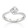 Thumbnail Image 1 of J'Lure Radiant Brilliant-Cut Lab-Created Diamond Bypass Engagement Ring 1-1/3 ct tw 18K White Gold