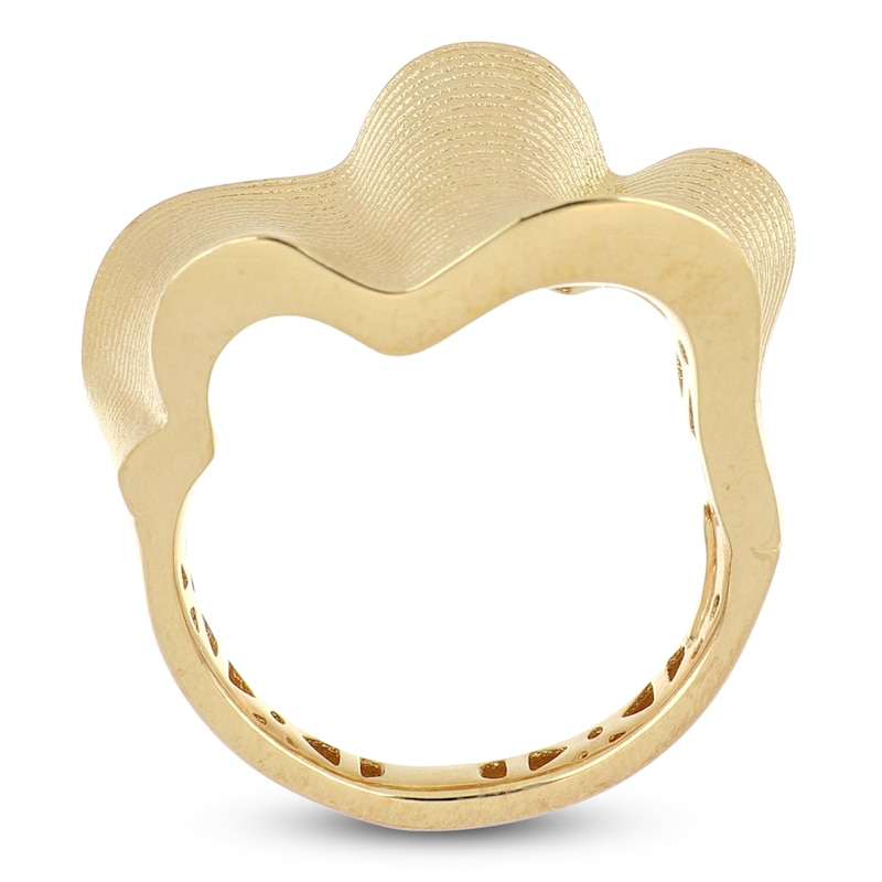 Main Image 2 of Italia D'Oro Ribbon Ring 14K Yellow Gold