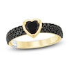 Thumbnail Image 1 of Pnina Tornai Heart-Shaped Black Diamond Fashion Ring 1 ct tw 14K Yellow Gold