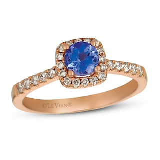 Le Vian Natural Tanzanite Ring 1/3 ct tw Diamonds 14K Strawberry Gold ...