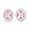 Thumbnail Image 2 of Morganite Earrings 1/15 ct tw Diamonds Sterling Silver