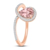 Thumbnail Image 3 of Morganite Ring 1/6 ct tw Diamonds 10K Rose Gold