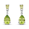 Thumbnail Image 1 of Peridot Earrings 14K White Gold