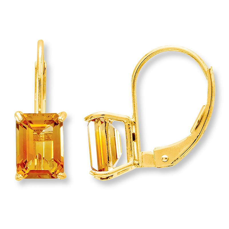 Louis Vuitton Emprise Citrine 18k Yellow Gold Cube Dangle Earrings