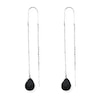 Thumbnail Image 1 of Threader Earrings Black Quartz Sterling Silver