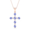 Thumbnail Image 1 of Tanzanite Necklace 1/10 ct tw Diamonds 10K Rose Gold