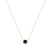 Thumbnail Image 1 of Natural Black Onyx Necklace 14K Yellow Gold