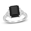 Thumbnail Image 1 of Natural Onyx & Natural White Topaz Ring Sterling Silver