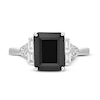 Thumbnail Image 2 of Natural Onyx & Natural White Topaz Ring Sterling Silver