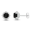 Thumbnail Image 1 of Natural Onyx & Natural White Topaz Stud Earrings Sterling Silver