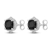 Thumbnail Image 4 of Natural Onyx & Natural White Topaz Stud Earrings Sterling Silver