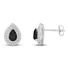 Thumbnail Image 2 of Natural Onyx & Natural White Topaz Drop Earrings Sterling Silver