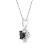 Thumbnail Image 2 of Natural Onyx & Natural White Topaz Necklace Sterling Silver