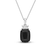 Thumbnail Image 1 of Natural Onyx & Natural White Topaz Necklace Sterling Silver