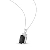 Thumbnail Image 3 of Natural Onyx & Natural White Topaz Necklace Sterling Silver