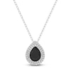 Thumbnail Image 1 of Natural Onyx & Natural White Topaz Necklace Sterling Silver