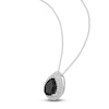 Thumbnail Image 3 of Natural Onyx & Natural White Topaz Necklace Sterling Silver