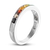 Thumbnail Image 1 of Love Proudly Ring Multi-Color Rainbow 14K White Gold 4MM