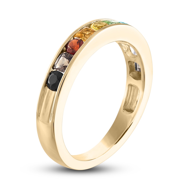 Main Image 2 of Love Proudly Ring Multi-Color Rainbow 14K Yellow Gold 4MM