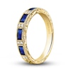 Thumbnail Image 2 of Kirk Kara Natural Blue Sapphire Anniversary Band 1/20 ct tw Diamonds 18K Yellow Gold