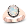 Thumbnail Image 0 of Natural Opal & Black Diamond Ring 1/4 ct tw Diamonds 10K Rose Gold