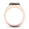 Thumbnail Image 3 of Natural Opal & Black Diamond Ring 1/4 ct tw Diamonds 10K Rose Gold