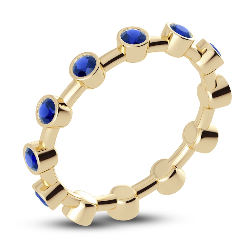 Juliette Maison Natural Blue Sapphire Ring 10K Yellow Gold