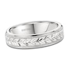 Thumbnail Image 0 of Kirk Kara Men's Engraved Leaf Wedding Band Platinum