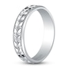 Thumbnail Image 1 of Kirk Kara Men's Engraved Leaf Wedding Band Platinum