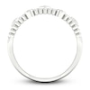 Thumbnail Image 4 of Diamond Beaded Bezel Wedding Band 1/10 ct tw Round 14K White Gold