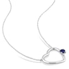 Thumbnail Image 2 of Natural Sapphire Heart Necklace 10K White Gold 17&quot;