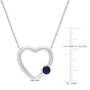 Thumbnail Image 3 of Natural Sapphire Heart Necklace 10K White Gold 17&quot;