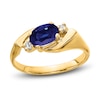 Thumbnail Image 0 of Natural Blue Sapphire Oval Ring 1/20 ct tw 14K Yellow Gold