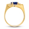 Thumbnail Image 1 of Natural Blue Sapphire Oval Ring 1/20 ct tw 14K Yellow Gold
