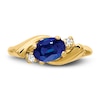 Thumbnail Image 2 of Natural Blue Sapphire Oval Ring 1/20 ct tw 14K Yellow Gold
