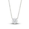 Thumbnail Image 0 of Lab-Created Diamond Solitaire Necklace 1-1/2 ct tw Round 14K White Gold 19" (SI2/F)