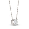 Thumbnail Image 1 of Lab-Created Diamond Solitaire Necklace 1-1/2 ct tw Round 14K White Gold 19" (SI2/F)