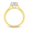 Thumbnail Image 2 of Diamond Halo Engagement Ring 3/4 ct tw Round 14K Yellow Gold