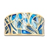 Thumbnail Image 3 of Italia D'Oro Ring Blue/Teal Enamel 14K Yellow Gold